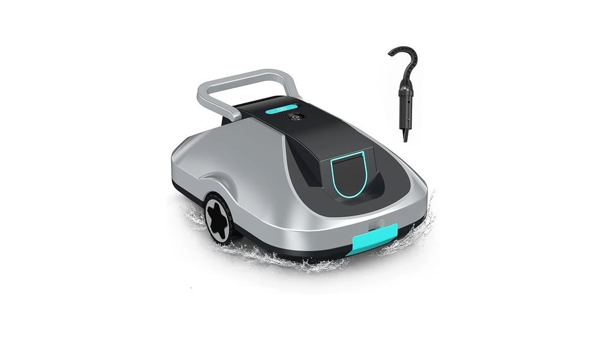 Robotic Pool Cleaner, Cordless Pool Vacuum For Above Ground &