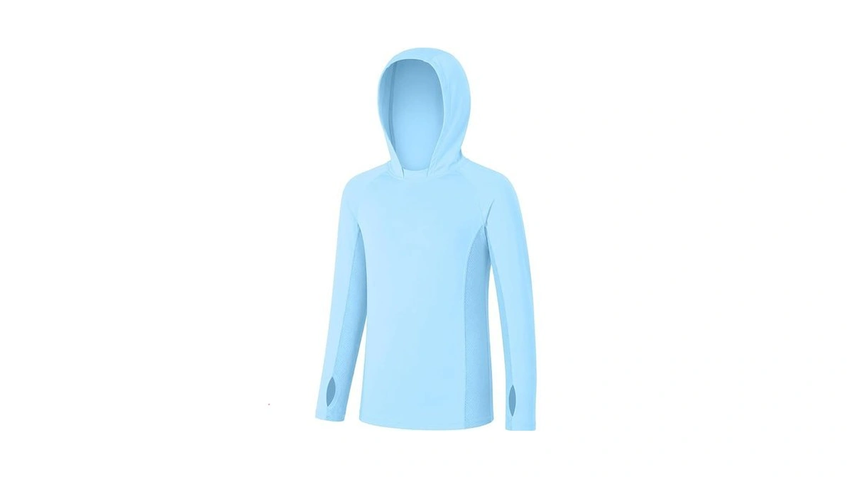 Rikuaou Boys Hooded Rash Guard Fishing Shirt, Upf 50+ Kids