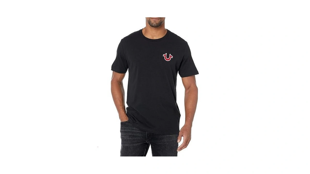 True Religion Men’s Buddha Logo Crew Neck Tee Shirt –