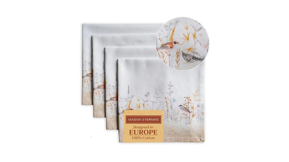 Maison D' Hermine 100% Cotton Cloth Napkins Set Of 4