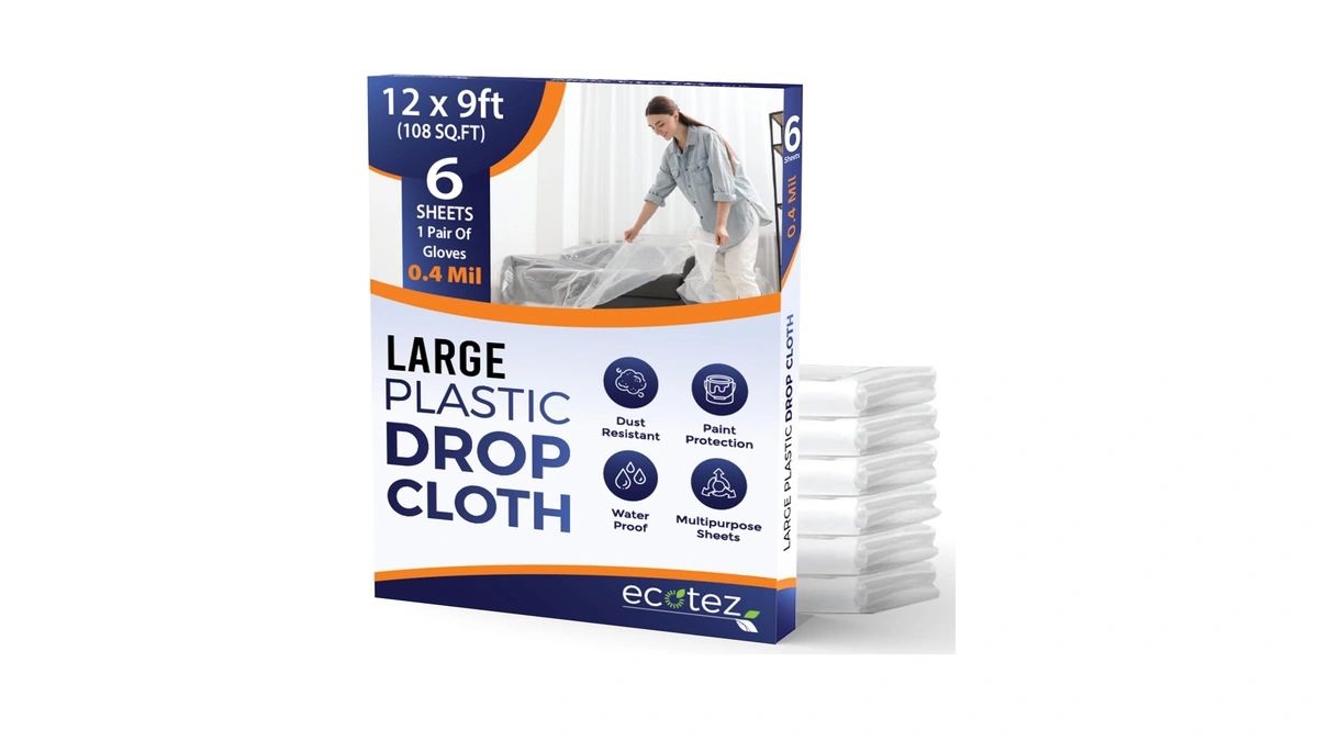Ecotez 6 Pack 12 X 9 Ft Extra Large Plastic