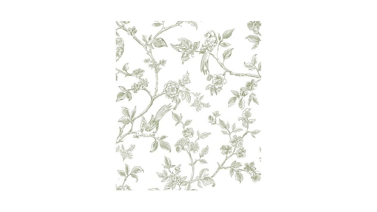 Orainege Vintage Floral Wallpaper Peel And Stick Wallpaper 16.9in×118.1in Green