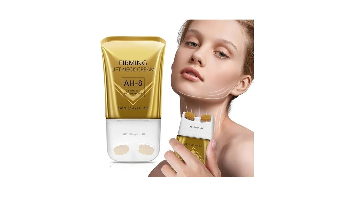 Ah-8 Neck Firming Cream With Roller, Collagen Peptide Anti Aging