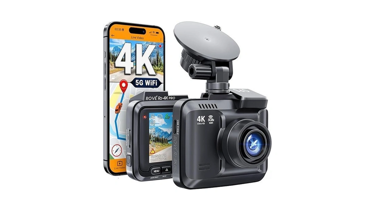 Rove R2-4k Pro Dash Cam, Built-in Gps, 5g Wifi Dash