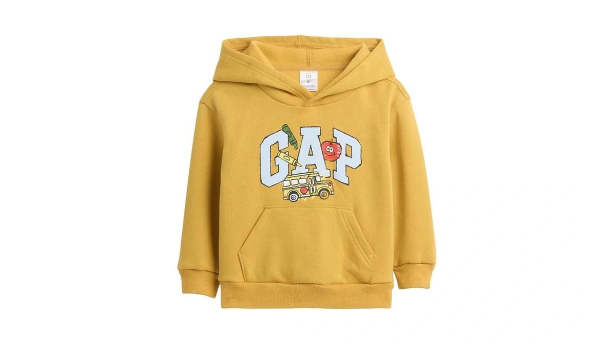 Gap Baby-boys Playtime Favorites Logo Pullover Hoodie Hooded Sweatshirt, Honey
