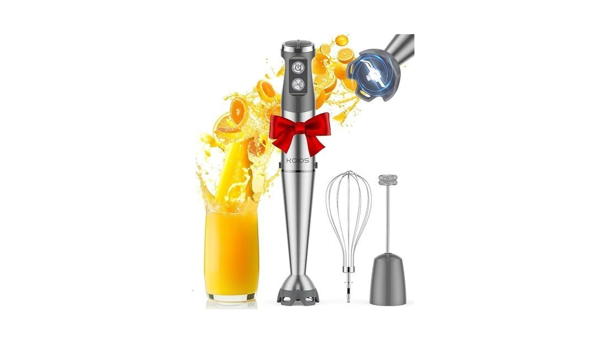 Koios Immersion Blender, 1000w Anti-scratch 3-in-1 Hand Blender, Upgraded 12