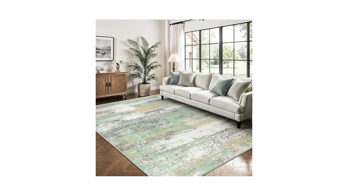 Yarooge 5x7 Area Rugs, Abstract Modern Ultra Soft Washable Rug,