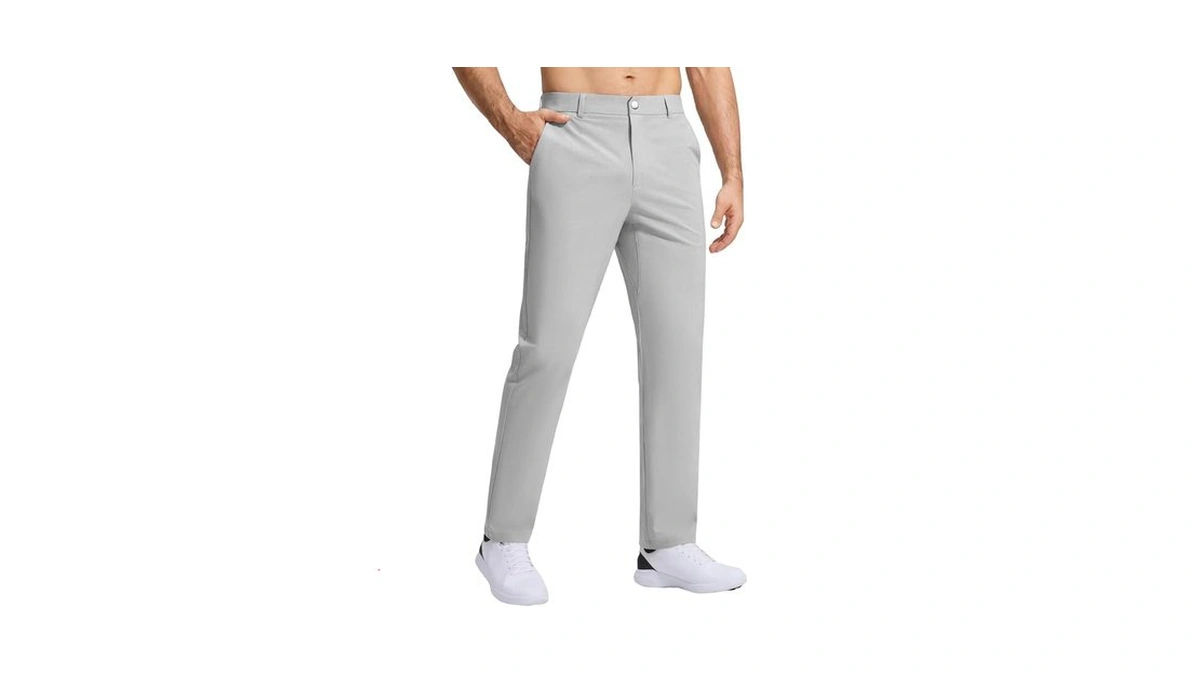Incerun Mens Golf Pant Stretch Work Dress Pants Lightweight Business