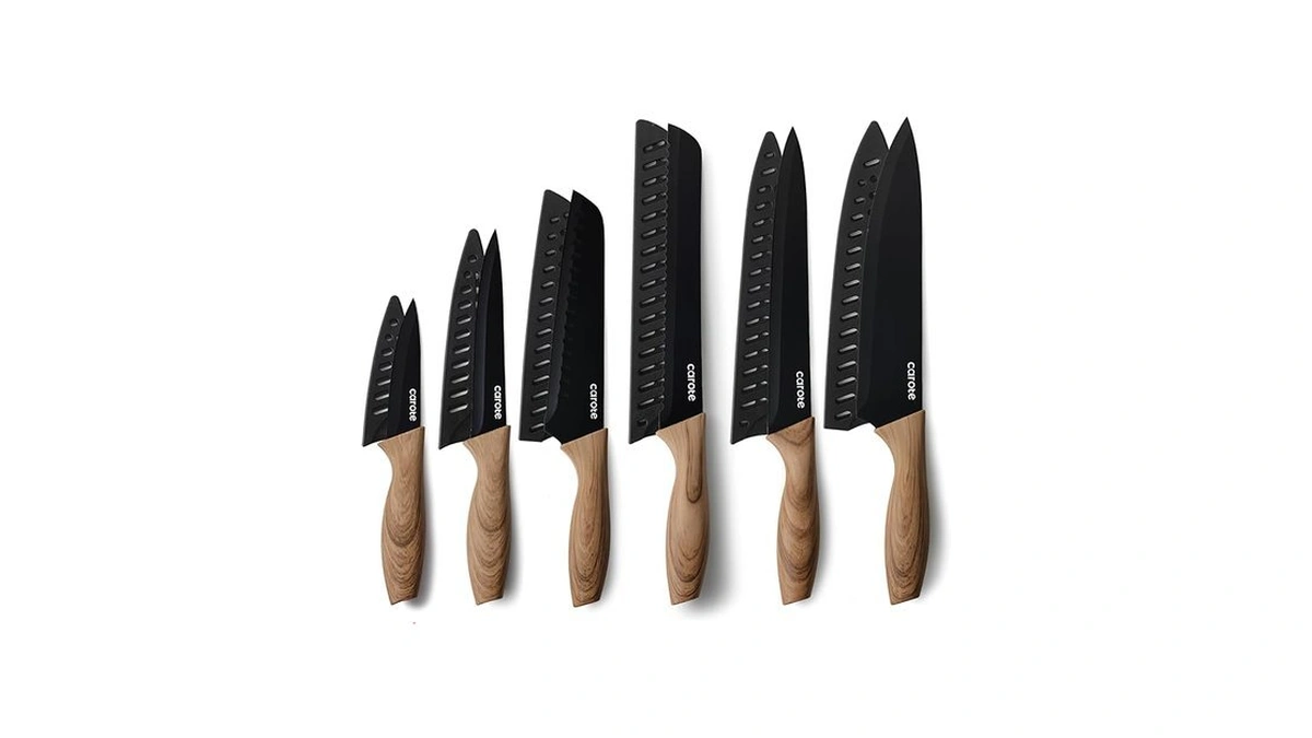 Carote 12pcs Knife Set, Stainless Steel Kitchen Knife Set With