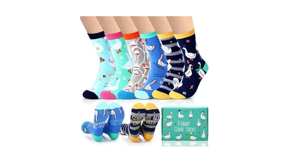 Croloose 6 Pair Funny Socks Gift Set Women Men Novelty