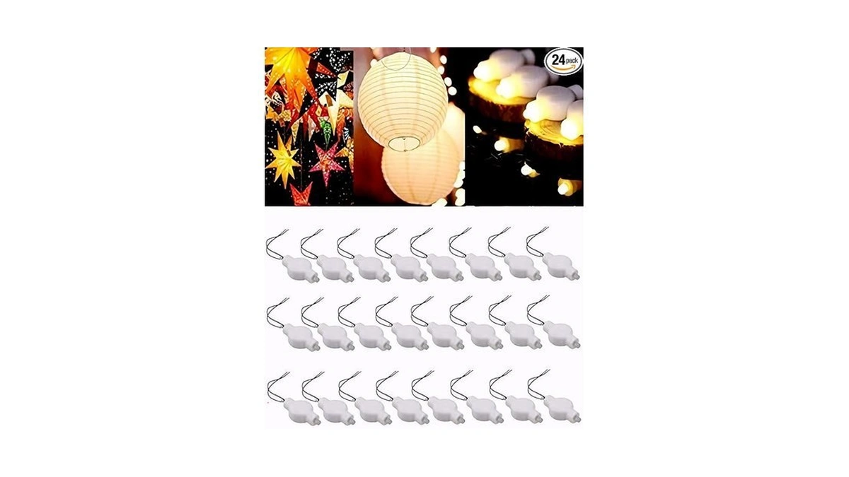 Loguide Small Led Lights, 24 Pack, Battery Powered For Paper