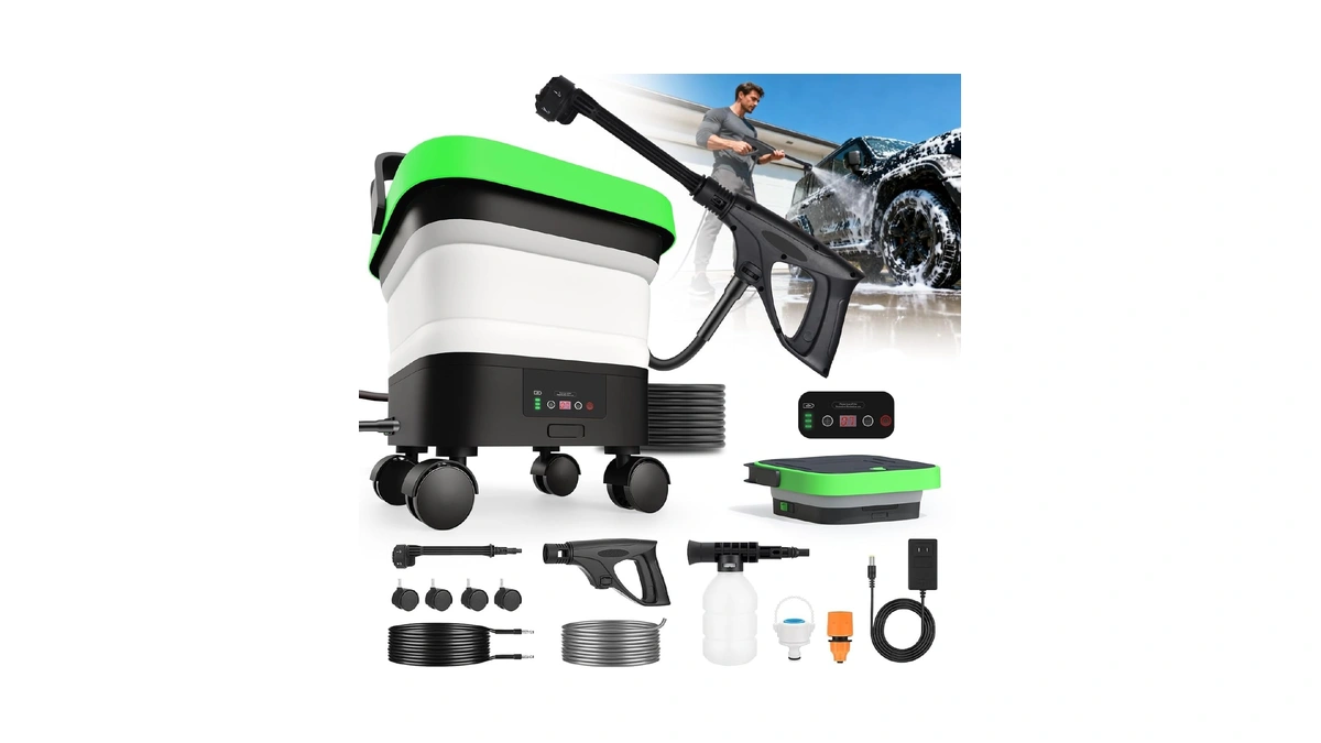 Upgrade Cordless Pressure Washer,portable Pressure Washers With 3.5gal Tank,7 Adiustable