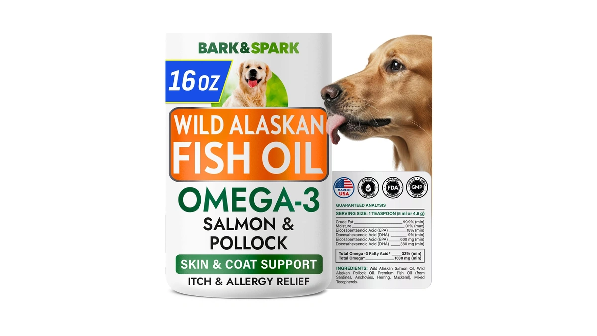 Bark&spark Omega 3 Fish Oil For Dogs - W/wild Alaskan
