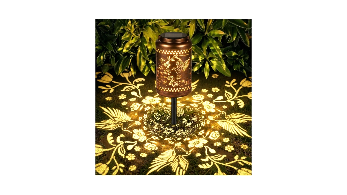 Hummingbird Solar Lanterns Outdoor Waterproof With Ground Stake - Unique