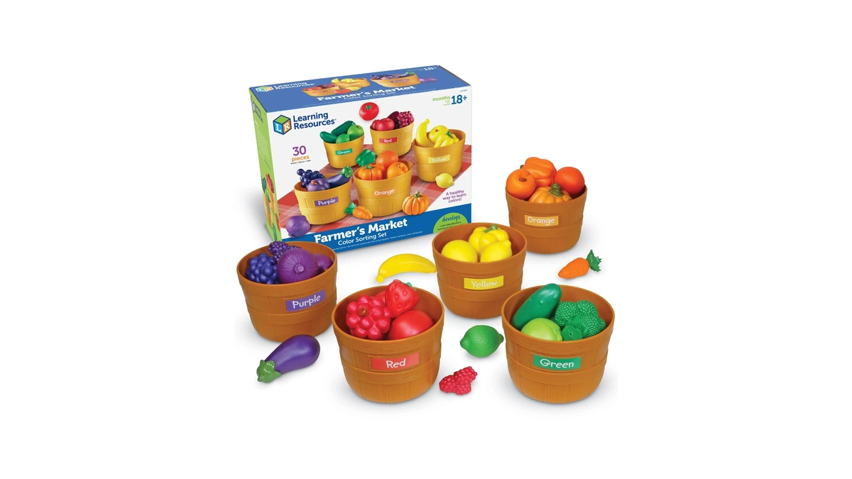 Learning Resources Farmer's Market Color Sorting Set - Pretend Play
