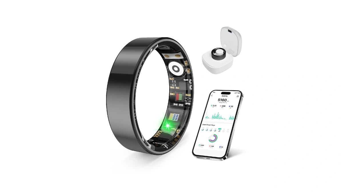 Prxxhri Smart Health Ring, Featuring Stress And Sleep Monitoring Functions,
