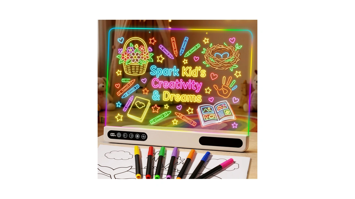 17" Led Drawing Board For Kids, Birthday Gift For Girls