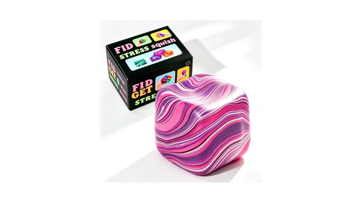 1 Pack Fidget Toys Squishy Stress Cube, Stress Balls For