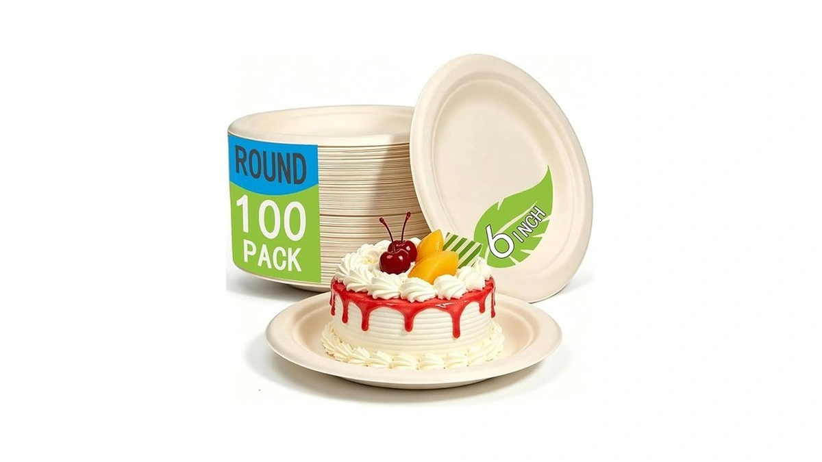 Disposable Small Paper Plates 6 Inch (brown) - 100 Counts