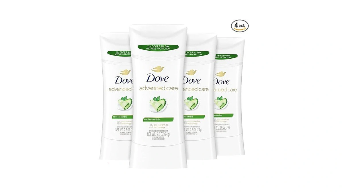 Dove Advanced Care Antiperspirant Deodorant Stick Cool Essentials 4 Ct