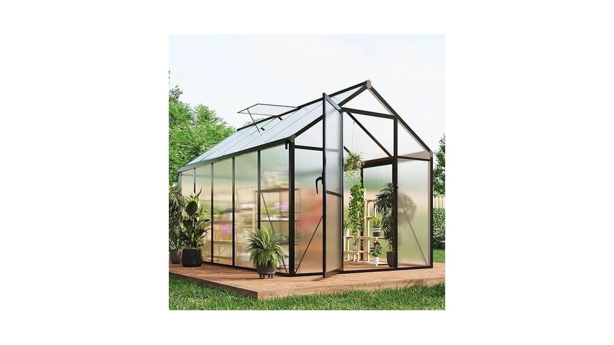 Garvee 6 X 10 Ft Greenhouse, Greenhouses For Outside, Polycarbonate