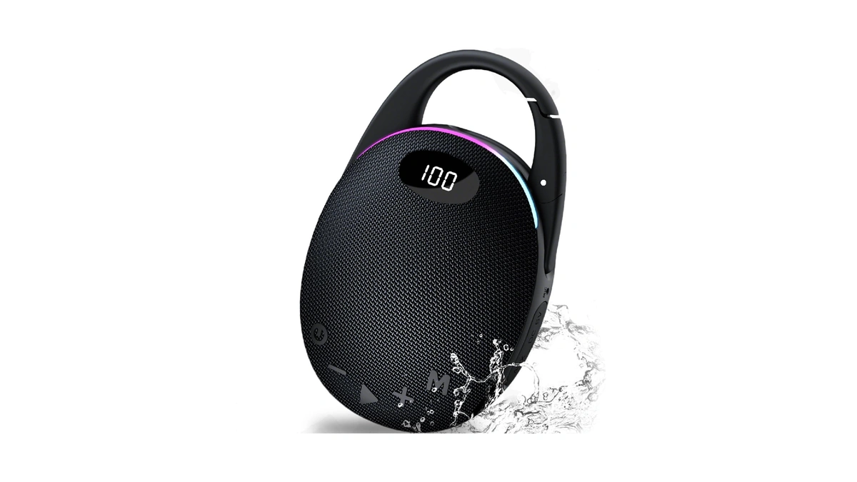Portable Mini Bluetooth Speaker With Hd Sound, Led Power Display,