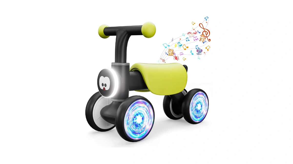 Colorful Glow Wheel Toddler Balance Bike,baby Toys For 1 Year