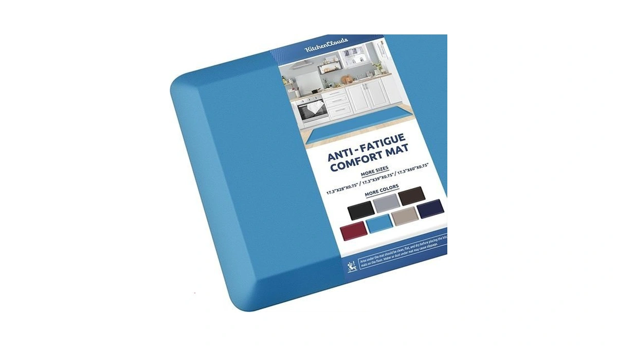 Kitchenclouds Kitchen Mat Cushioned Anti Fatigue Kitchen Rug 0.8inch Waterproof