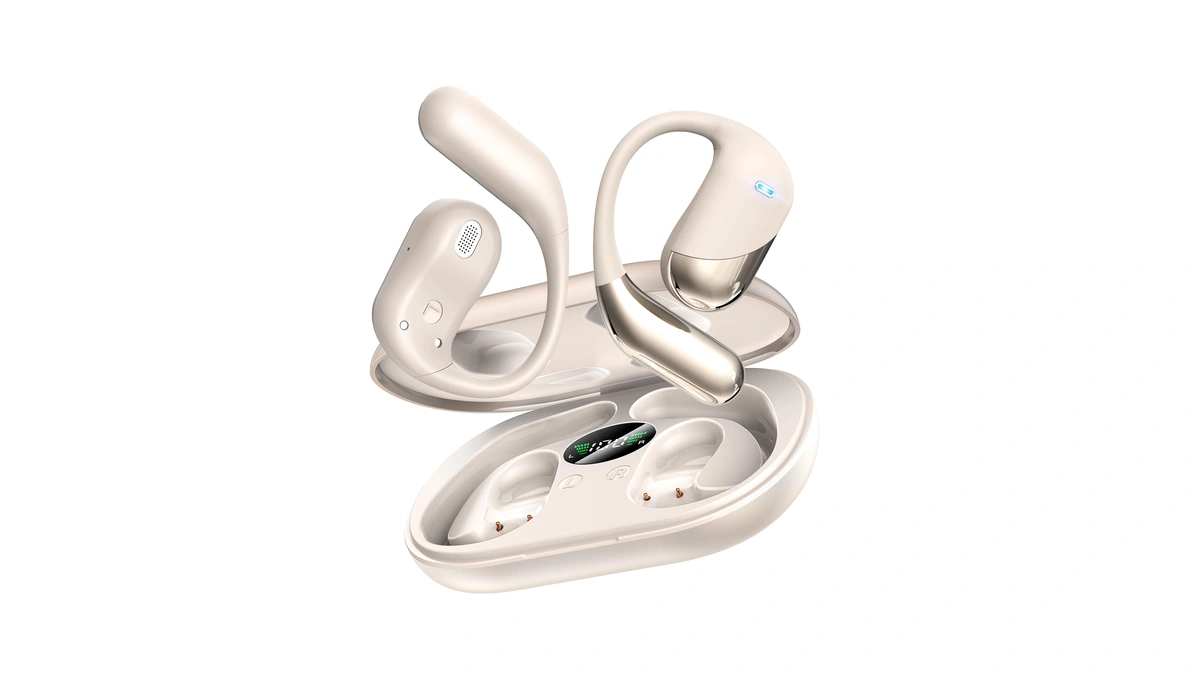 Paekole Ultra Open Ear Headphones, Over Ear Bone Conduction Earbuds