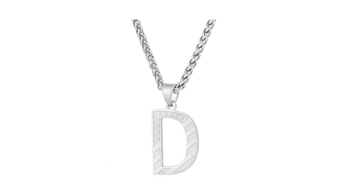Laeclily Initial Necklace For Men Stainless Steel Pendent Chain Personalized