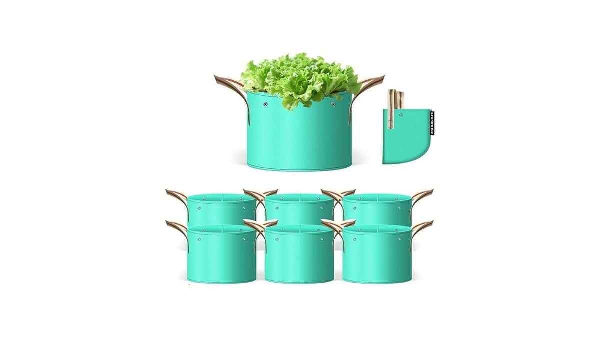 Spondwild 7 Pcs 10 Gallon Grow Bags, Pe Garden Grow