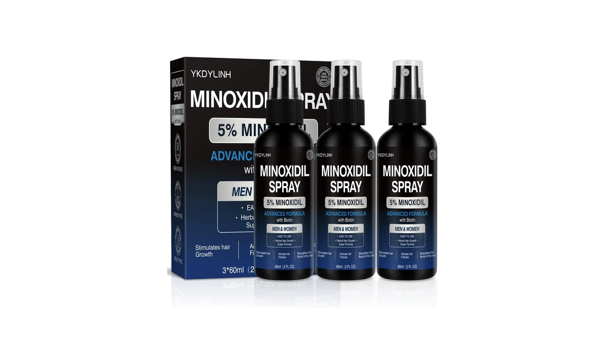 5% Minoxidil Spray,3 Pack– High-efficiency Hair Loss Product To Prevent