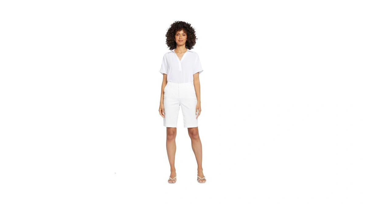 Nydj Women's Bermuda Short Shorts, Optic White, 14
