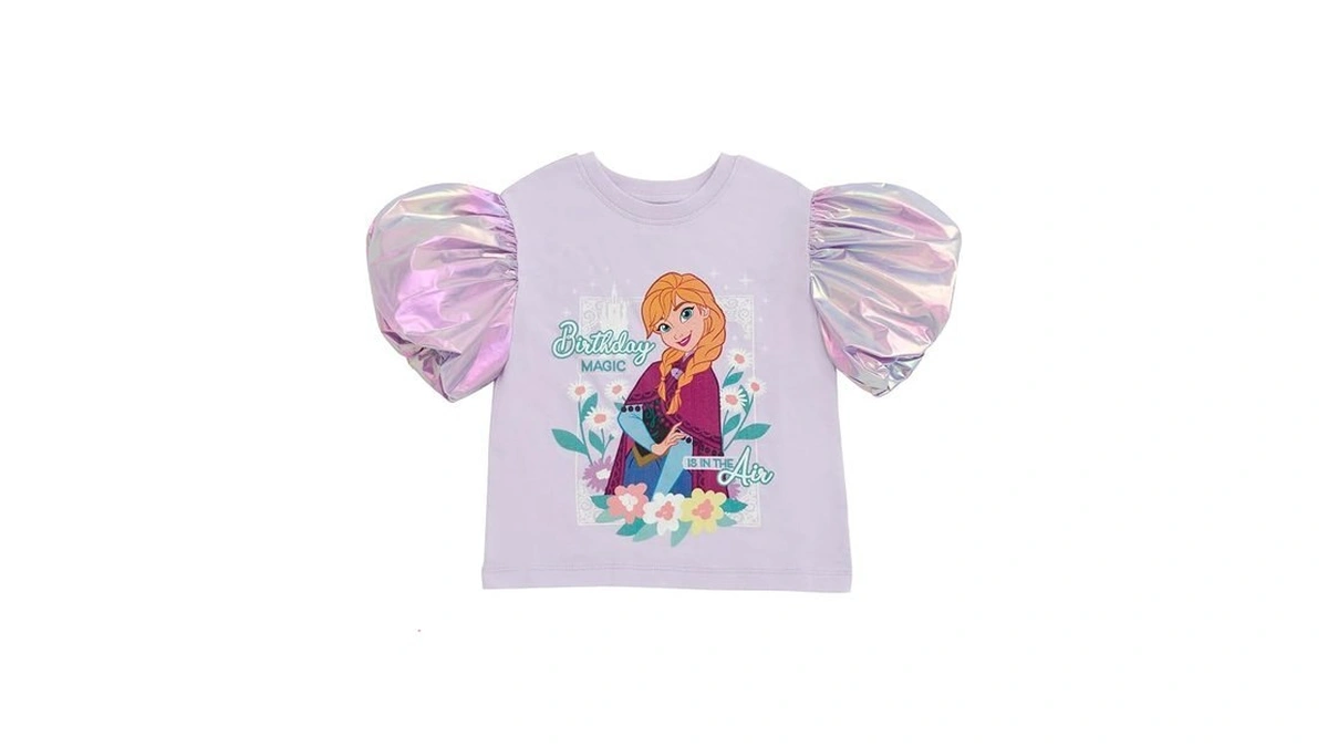 Disney Frozen Princess Anna Birthday Little Girls T-shirt Lavender 6