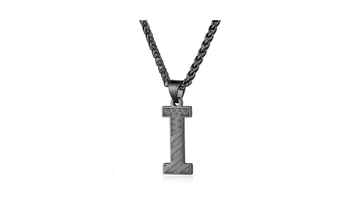 Laeclily Initial Necklace For Men Stainless Steel Pendent Chain Personalized