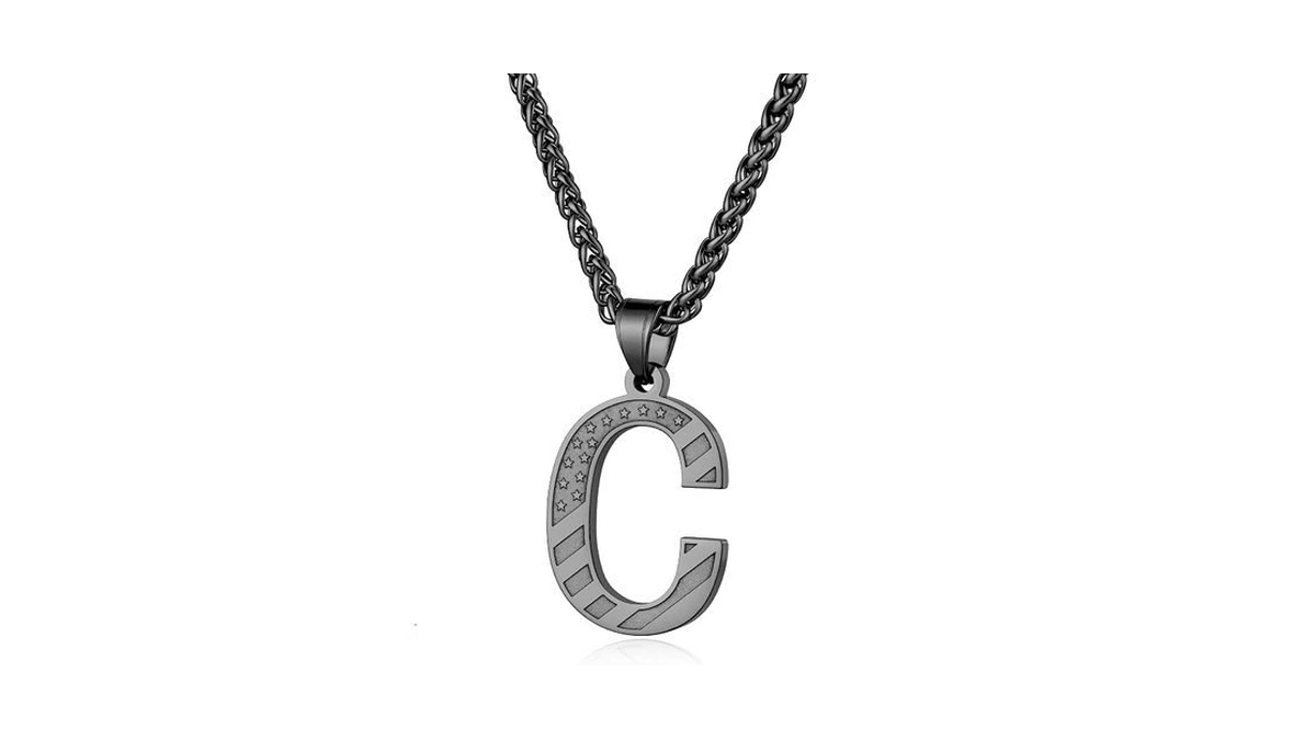 Laeclily Initial Necklace For Men Stainless Steel Pendent Chain Personalized