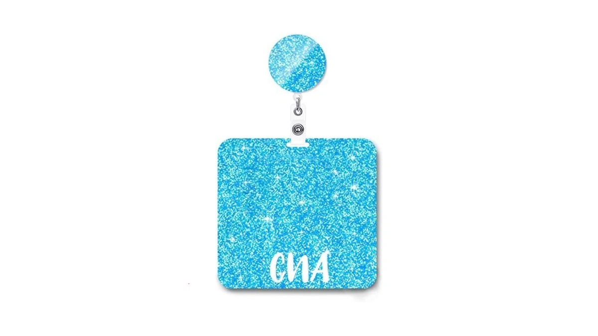 Andging Cna Badge Buddy And Reel Set - Light Blue