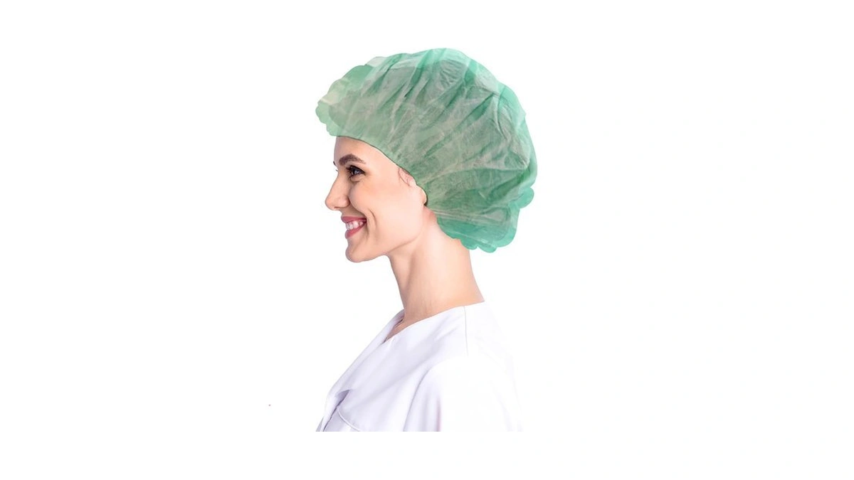 Xpose Safety Green Disposable Bouffant Caps 21 Inch – Hairnets