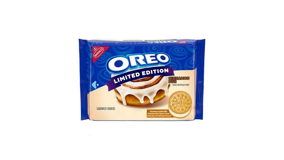 Oreo Cinnamon Bun Sandwich Cookies, Limited Edition, 10.68 Oz
