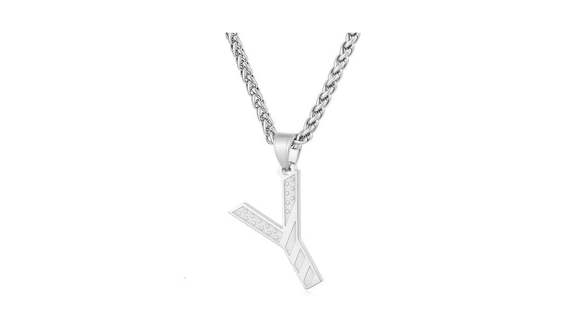 Laeclily Initial Necklace For Men Stainless Steel Pendent Chain Personalized