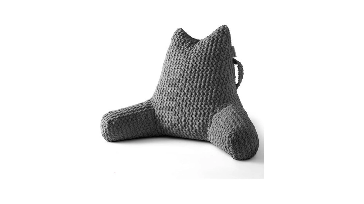 Yaagmo Large Reading Pillow For Bed Sitting Up, Corduroy Backrest