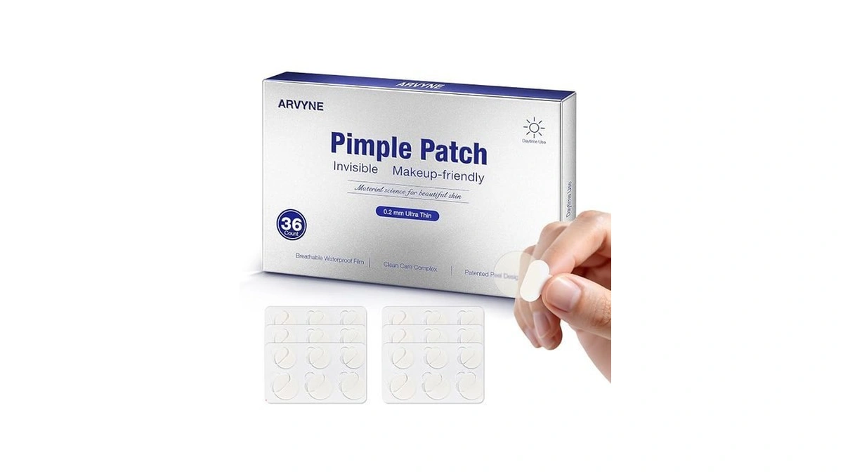 Arvyne Invisible Daytime Pimple Patch–ultra-thin 0.2 Mm Matte Hydrocolloid Acne