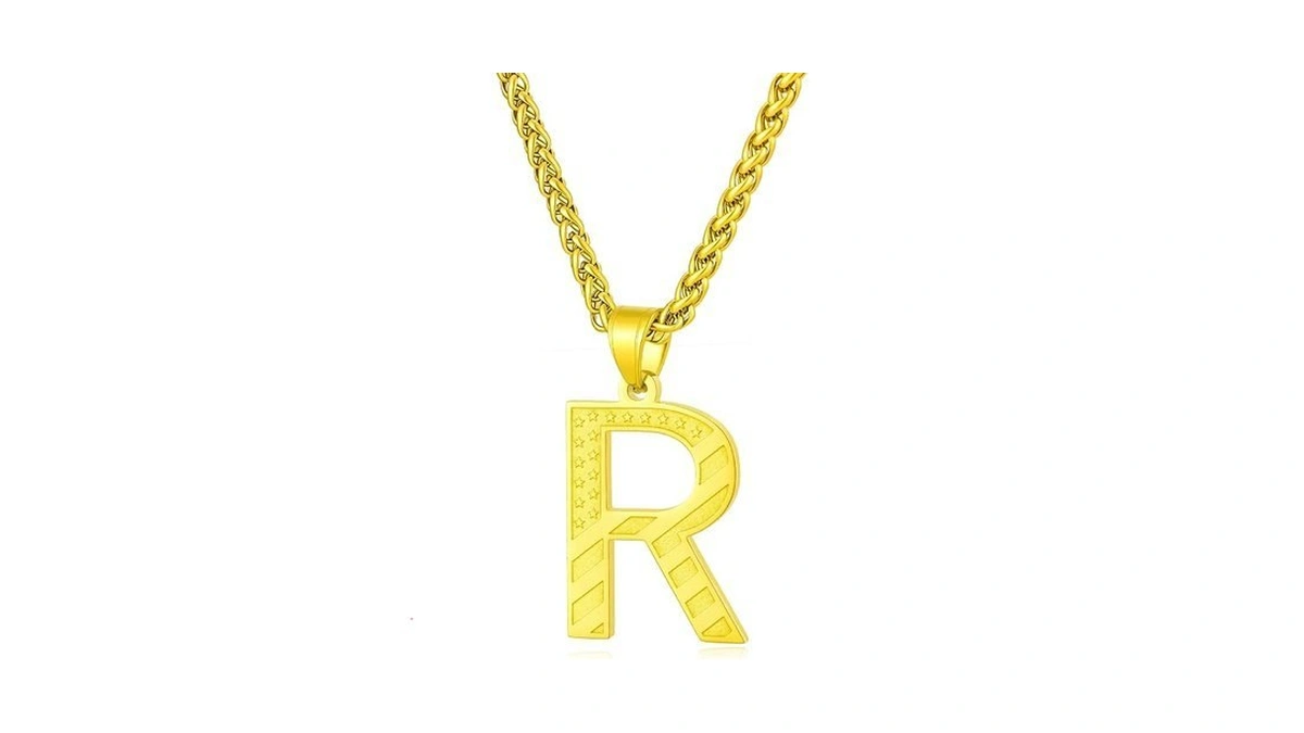 Laeclily Initial Necklace For Men Stainless Steel Pendent Chain Personalized