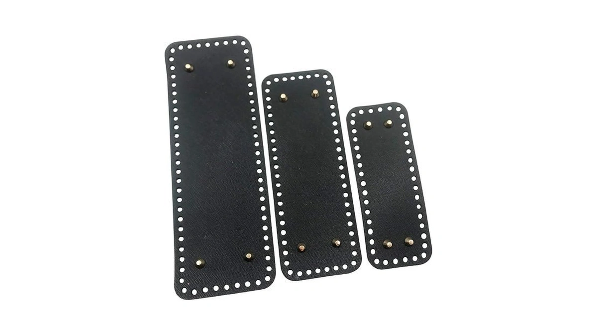 Pu Leather Crochet Bag Bottom Set - 3pcs 3 Sizes