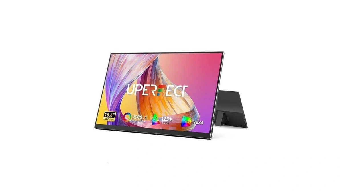 Uperfect Portable Monitor, 15.6" 125% Srgb 1080p Ultra-slim Travel Monitor