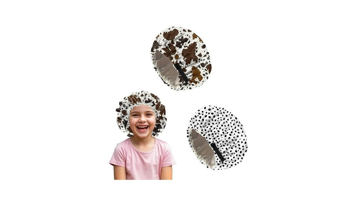 Deokke 2 Pcs Kids Bonnets For Girls Boys Satin Hair