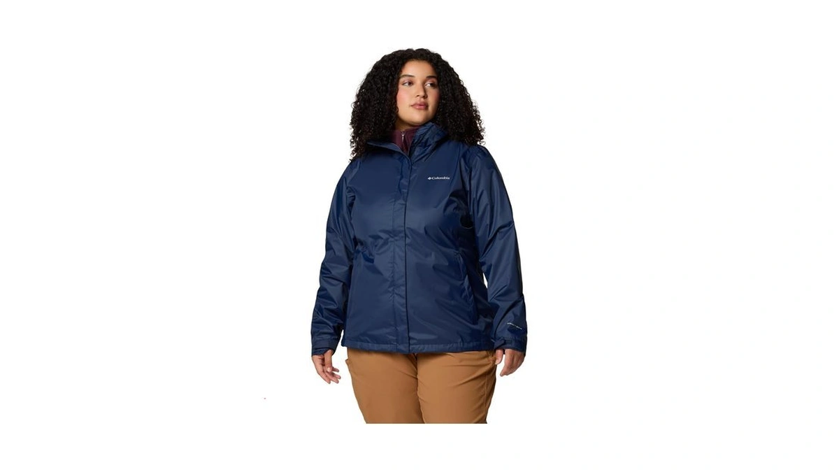 Columbia Womens Arcadia Ii Waterproof Rain Jacket, Collegiate Navy, X-small