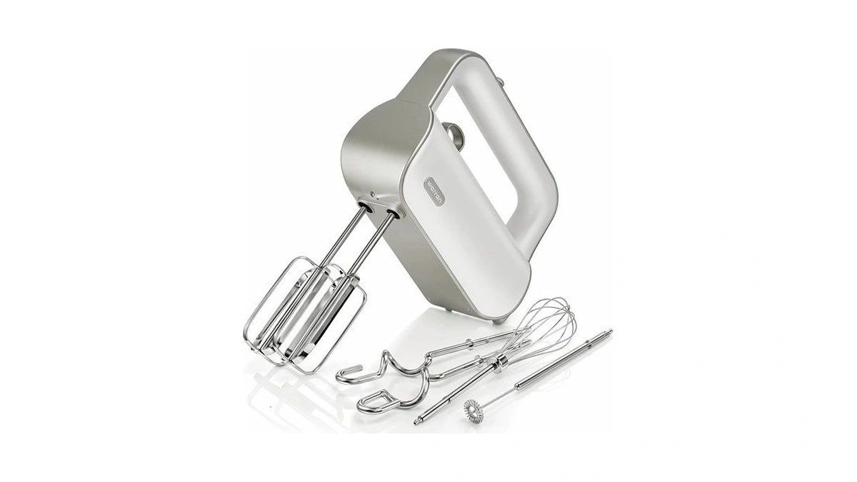 Warran Master 4-in-1 Electric Hand Mixer With Turbo Boost, Stainless