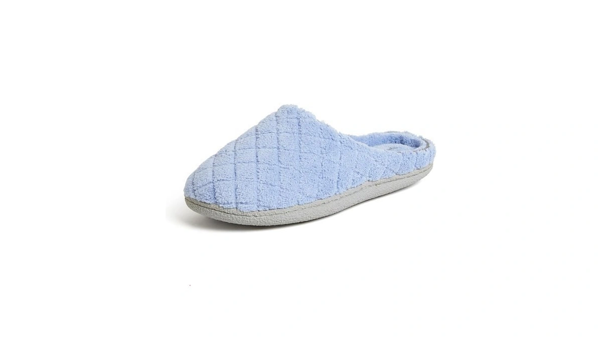 Dearfoams Women's Leslie Washable Memory Foam Terry Clog With Wide