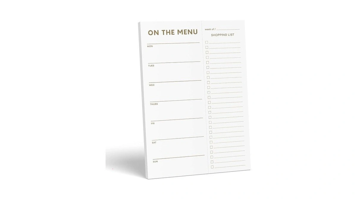 Sweetzer & Orange Gold Meal Planner And Grocery List Magnetic